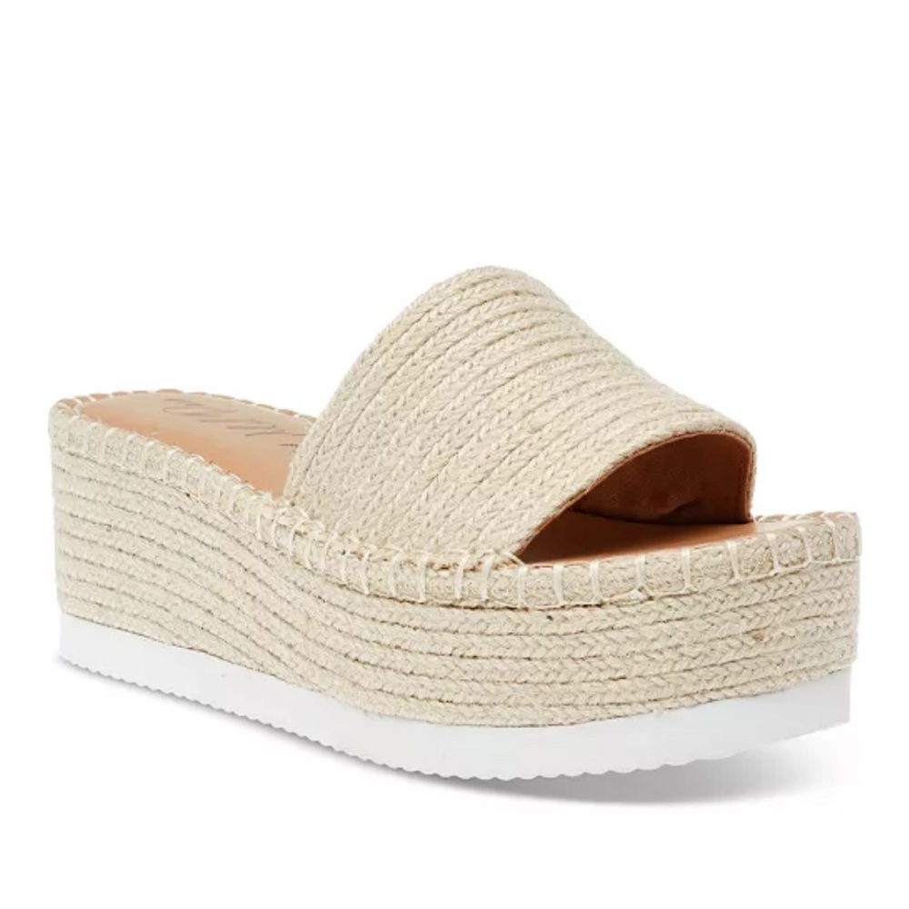 Wild Pair Shermer Slide Espadrille Platform Wedge Sandals, Size 11 NEW in Box